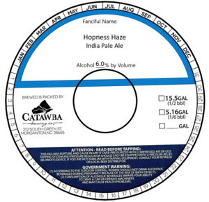 Catawba Brewing Co Hopness Haze