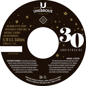 Unibroue 30 Anniversaire