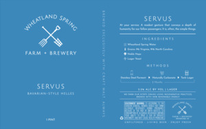 Wheatland Spring Farm + Brewery Servus