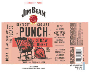 Jim Beam Kentucky Coolers Strawberry Punch September 2022