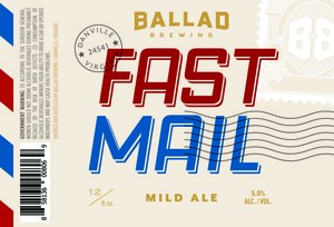 Ballad Brewing Fast Mail Mild Ale