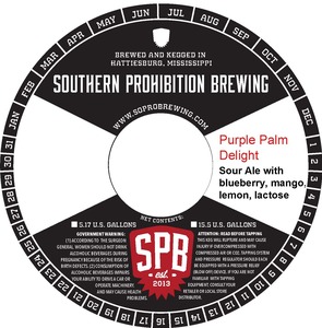 Southern Prohibition Brewing Purple Palm Delight