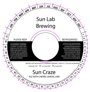 Sun Lab Brewing Sun Craze Ale With Cherry, Lemon, Lime