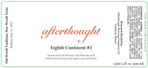 Afterthought Brewing Company Eighth Continent #3