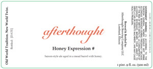 Afterthought Brewing Company Honey Expression