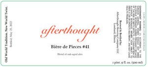 Afterthought Brewing Company BiÈre De Pieces #41
