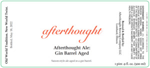 Afterthought Brewing Company Afterthought Ale: Gin Barrel Aged