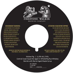 Firestone Walker Brewing Company Stickee Pig