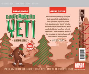 Great Divide Brewing Gingerbread Yeti Imperial Stout August 2022
