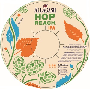 Allagash Brewing Company Hop Reach IPA August 2022