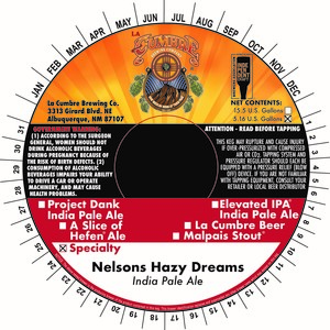 La Cumbre Brewing Co Nelsons Hazy Dreams