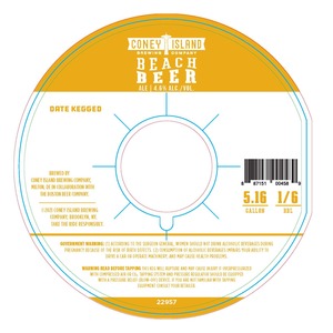 Coney Island Brewing Company Beach Beer August 2022