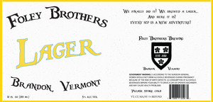 Foley Brothers Lager August 2022