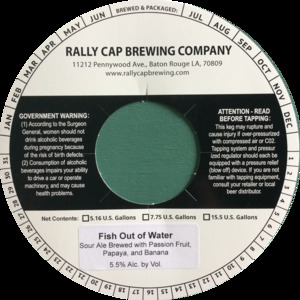 Rally Cap Brewing Company Fish Out Of Water August 2022