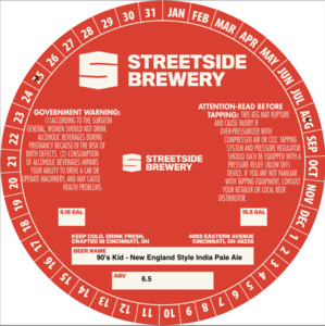 Streetside Brewery 90's Kid - New England Style India Pale Ale