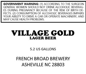 French Broad Brewery Village Gold