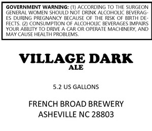 French Broad Brewery Village Dark