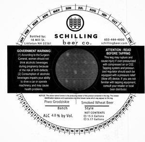 Schilling Beer Co. Piwo Grodziskie August 2022