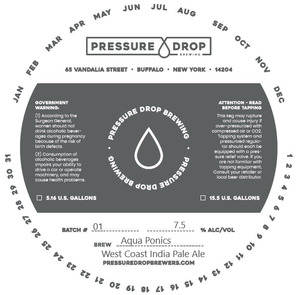Aqua Ponics West Coast India Pale Ale August 2022