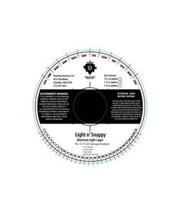 Broadway Brewery Light 'n Snappy