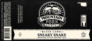 Black Label Sneaky Snake Belgian Style Golden Ale September 2022