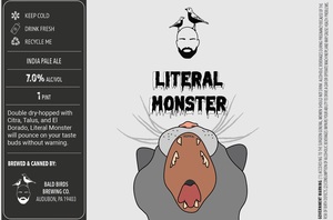 Bald Birds Brewing Co. Literal Monster September 2022