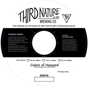 Third Nature Brewing Co. Cuke's Of Hazzard