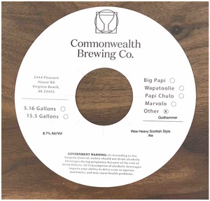 Commonwealth Brewing Co Godhammer