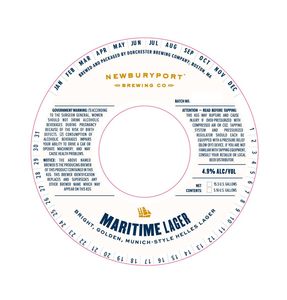 Newburyport Brewing Co Maritime Lager