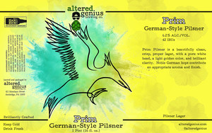 Altered Genius Brewing Co. Prim Pilsner January 2023