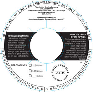 Abomination Brewing Company Endless Depths January 2023