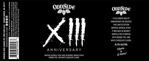 Odd Side Ales Xiii Anniversary Stout January 2023