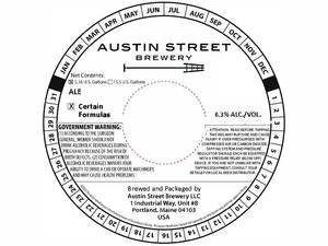 Austin Street Brewery Certain Formulas January 2023