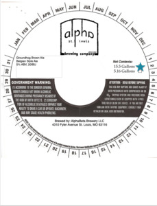 Alphabeta Brewery LLC Groundhog Brown Ale