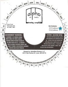 Alphabeta Brewery LLC Plum Funk