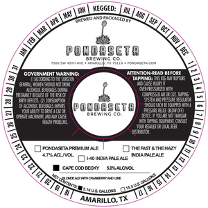Pondaseta Brewing Co Cape Cod Becky