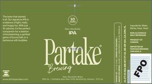 Partake Brewing IPA January 2023