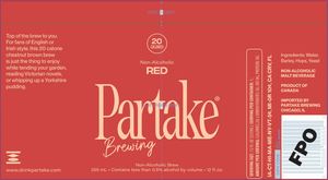 Partake Brewing Red January 2023