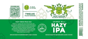 New Sarum Salisbury Brewing Co Grimes Mill Hazy IPA