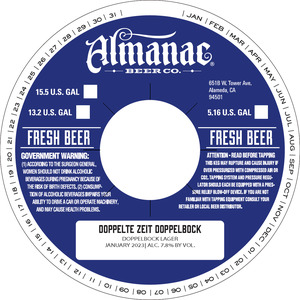 Almanac Beer Co. Doppelte Zeit Doppelbock