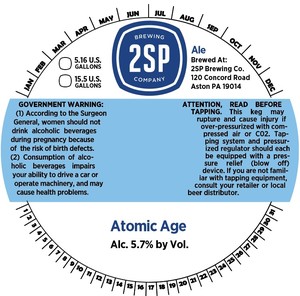 2sp Brewing Company Atomic Age January 2023