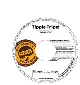 Paradox Brewery Tipple Tripel