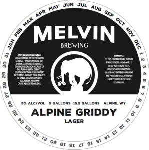 Melvin Brewing Alpine Griddy January 2023