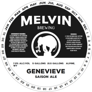 Melvin Brewing Genevieve January 2023