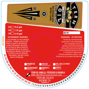 Toppling Goliath Brewing Co. Term Oil Vanilla, Pistachio & Granola