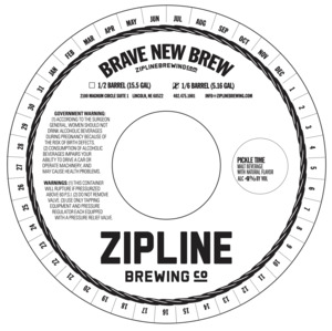 Zipline Brewing Co Pickle Time January 2023