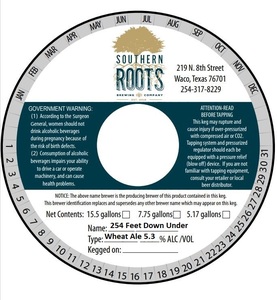Southern Roots Brewing Company 254 Feet Down Under