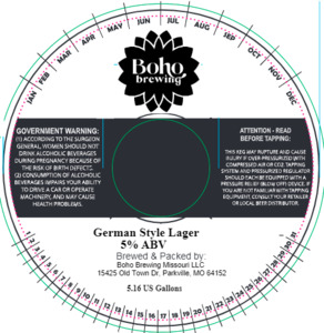 Boho Brewing German Style Lager 