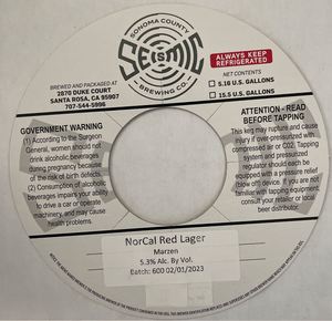 Seismic Norcal Red Lager January 2023