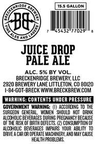 Breckenridge Brewery, LLC Juice Drop Pale Ale